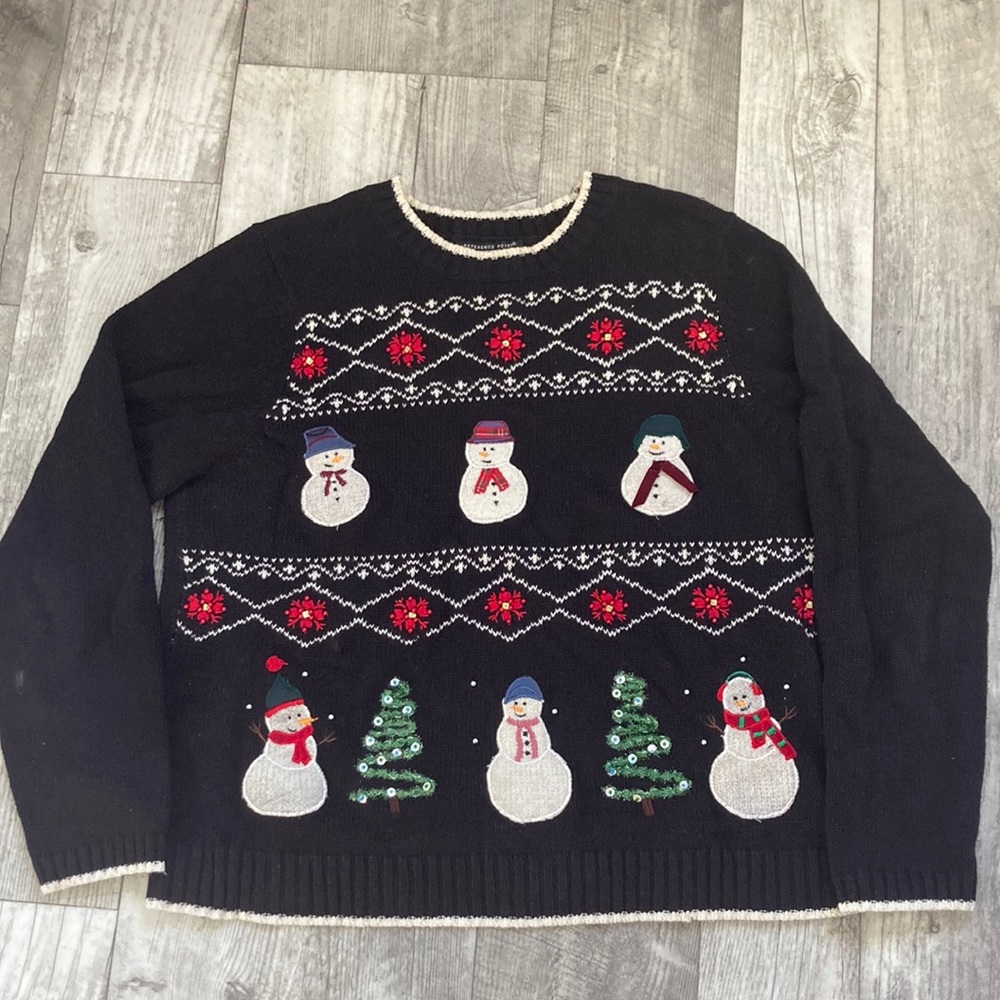 Vintage Christmas Snowman Sweater